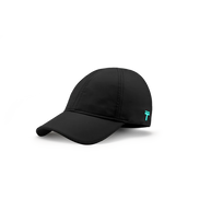 Performance 2.0 Ponytail Cap by Top Knot in black with lightweight breathable fabric designed for active women’s running and outdoor use