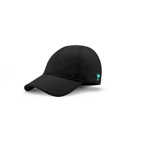 Performance 2.0 Ponytail Cap by Top Knot in black with lightweight breathable fabric designed for active women’s running and outdoor use