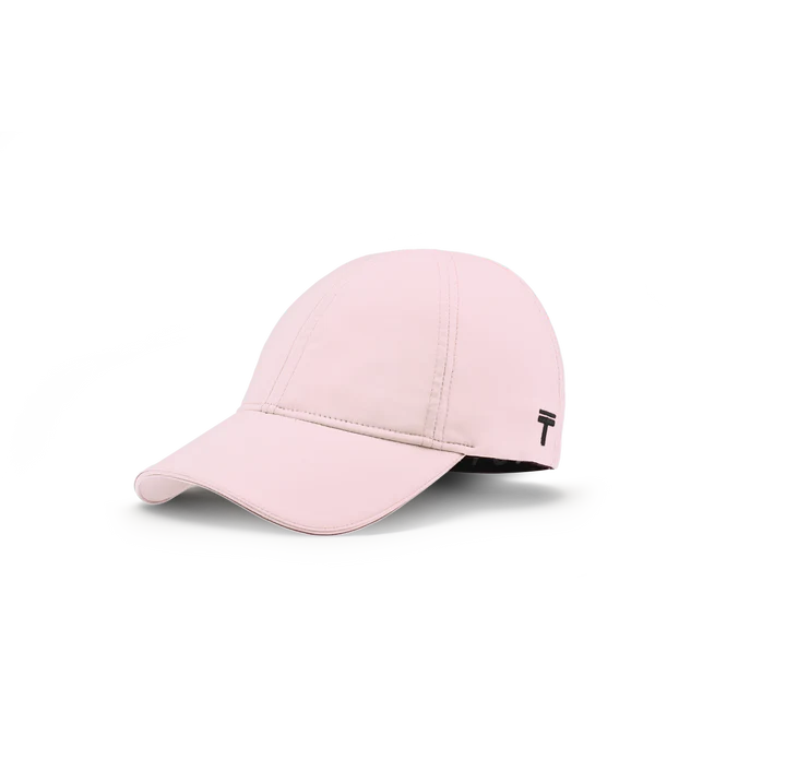 Performance 2.0 Ponytail Cap by Top Knot in light pink, breathable headwear designed for active women and running comfort in Canada