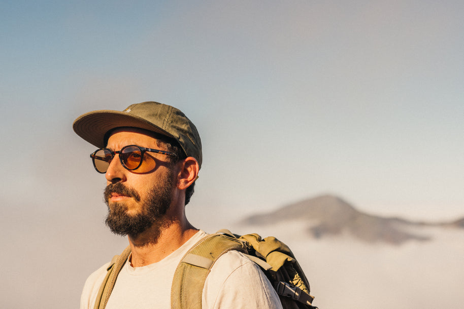 Vallarta by Sunski in amber brown lightweight glasses with sculpted arms for men and women, ideal for all-day outdoor wear