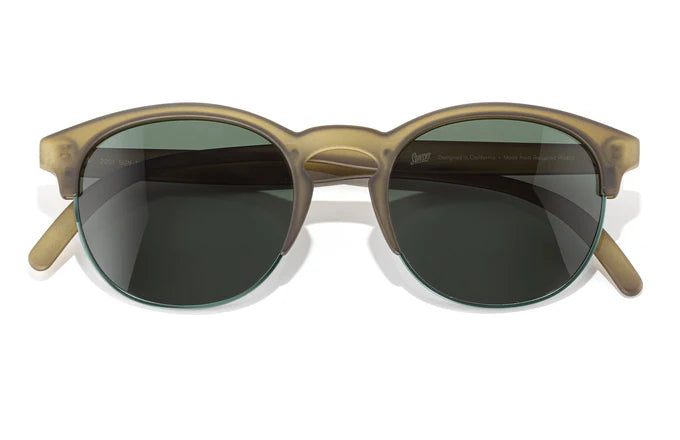 Avila by Sunski in light brown half frame sunglasses with metal details, lightweight and versatile for men and women outdoors