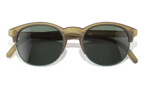 Avila by Sunski in light brown half frame sunglasses with metal details, lightweight and versatile for men and women outdoors