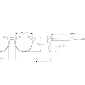 Avila by Sunski in classic half-frame style with metal details, lightweight design, no wire nose pads for versatile eyewear use