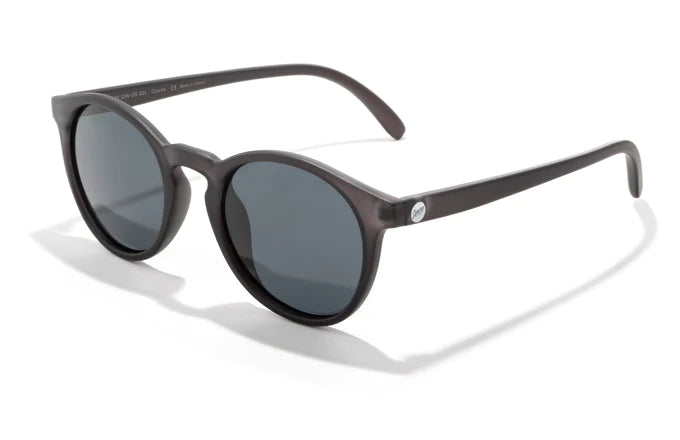 Dipsea by Sunski in matte black and grey, round frame sunglasses blending city style with outdoor spirit, unisex accessory from USA-based brand