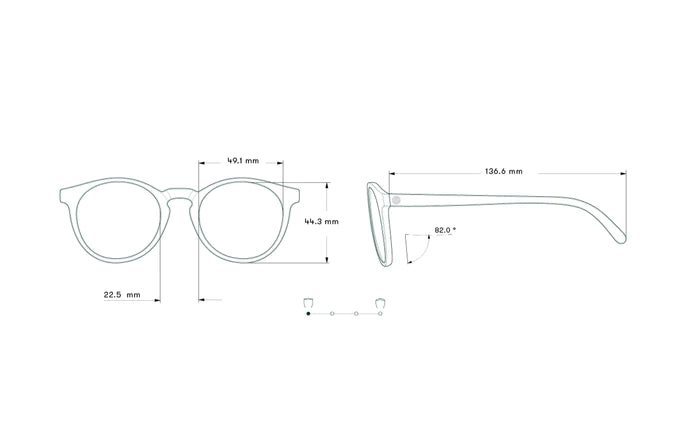 Dipsea by Sunski in white round frame glasses blending city style and outdoor spirit, unisex accessory made in USA