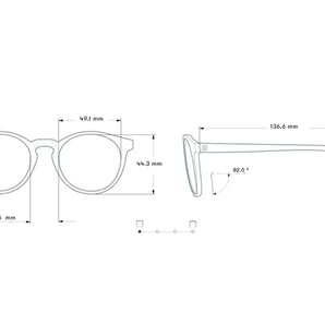 Dipsea by Sunski in white round frame glasses blending city style and outdoor spirit, unisex accessory made in USA