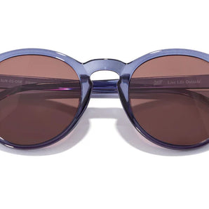 Dipsea by Sunski in translucent blue with brown lenses, round frame glasses blending urban style and outdoor spirit for men and women