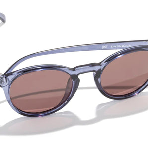 Dipsea by Sunski in translucent purple with brown lenses, round glasses blending urban style and outdoor spirit, unisex accessory