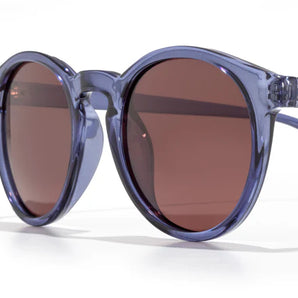 Dipsea by Sunski in translucent blue with brown lenses, round frame glasses blending city style and outdoor spirit for men and women