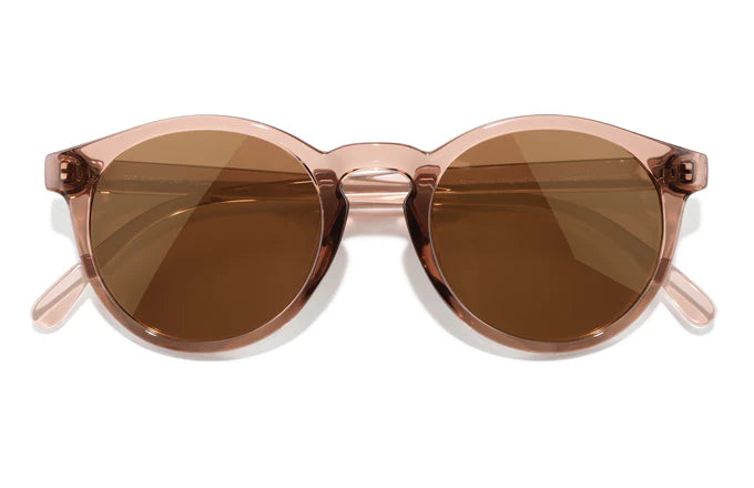 Dipsea by Sunski in light brown round frame sunglasses blending city style with outdoor spirit, unisex accessory made in USA