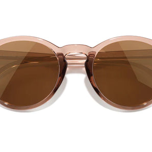 Dipsea by Sunski in light brown round frame sunglasses blending city style with outdoor spirit, unisex accessory made in USA
