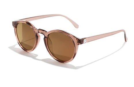 Dipsea by Sunski in translucent brown with round frames, stylish sunglasses blending city style and outdoor spirit for men and women