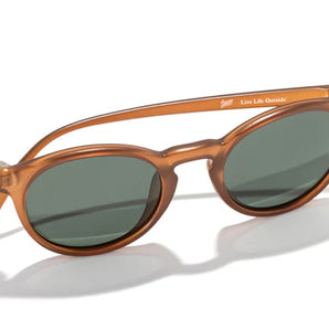 Dipsea by Sunski in amber with round frames, stylish sunglasses blending urban look with outdoor spirit, unisex accessory from USA-based brand