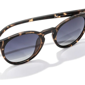 Dipsea by Sunski in tortoise round frame with blue gradient lenses, stylish glasses blending city and outdoor spirit for men and women