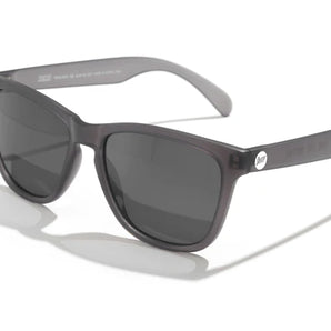 Headland by Sunski in matte black and grey, classic rectangular wayfarer sunglasses, medium fit for men and women outdoor use
