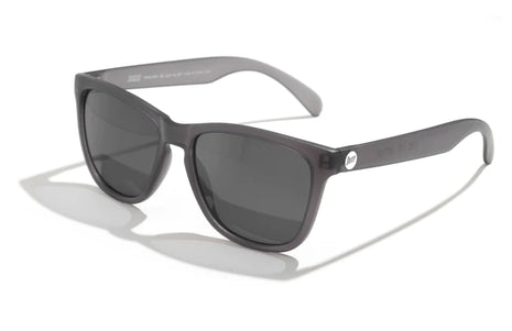 Headland by Sunski in matte black and grey, classic rectangular wayfarer sunglasses, medium fit for men and women outdoor use