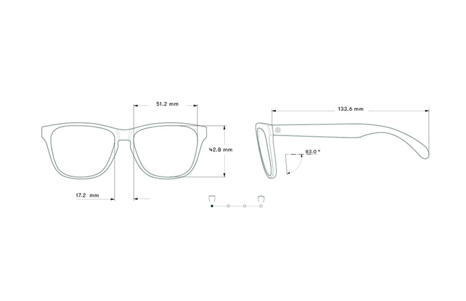 Headland by Sunski in medium rectangular frame, lightweight USA-based unisex glasses ideal for everyday outdoor use