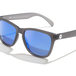 Headland by Sunski in grey with blue lenses, medium rectangular sunglasses for men and women inspired by Marin Headlands