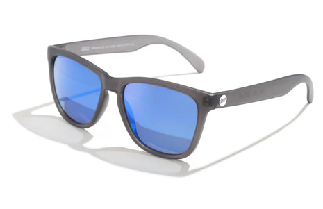 Headland by Sunski in grey with blue lenses, medium rectangular sunglasses for men and women inspired by Marin Headlands