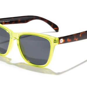 Headland by Sunski in transparent yellow and tortoise shell, medium rectangular wayfarer sunglasses for men and women designed for outdoor use