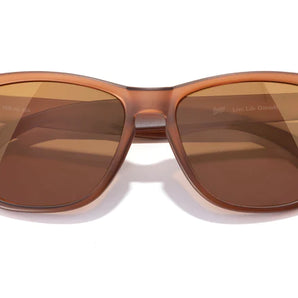 Headland by Sunski in matte brown with rectangular wayfarer shape, medium fit sunglasses ideal for outdoor activities and casual wear