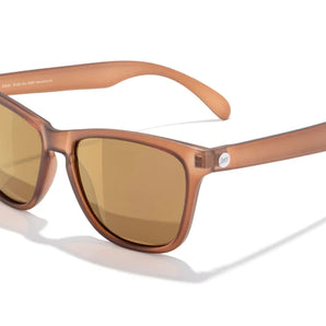 Headland by Sunski in matte brown with amber lenses, rectangular wayfarer sunglasses ideal for outdoor activities and everyday wear