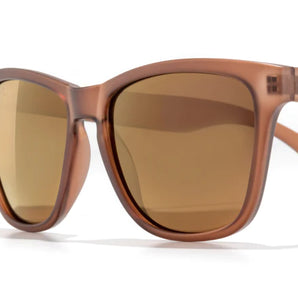 Headland sunglasses by Sunski in brown with rectangular wayfarer shape, medium size, classic style for outdoor and everyday use