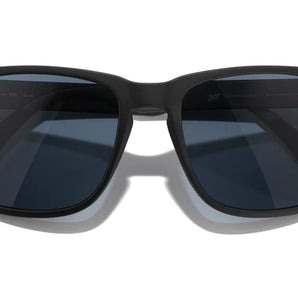 Kiva by Sunski black oversized rectangular frame sunglasses with keyhole nose bridge for classic sport style and weekend wear