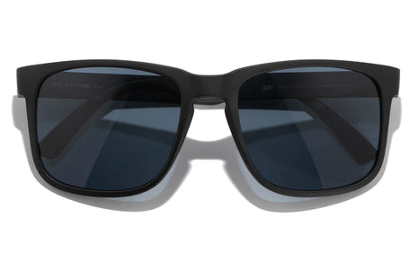 Kiva by Sunski black oversized rectangular frame sunglasses with keyhole nose bridge for classic sport style and weekend wear