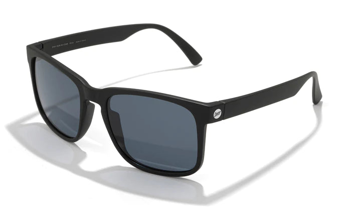 Kiva by Sunski black oversized rectangular sunglasses with keyhole nose bridge, classic sport shape for weekend outdoor wear