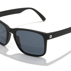 Kiva by Sunski black oversized rectangular sunglasses with keyhole nose bridge, classic sport shape for weekend outdoor wear