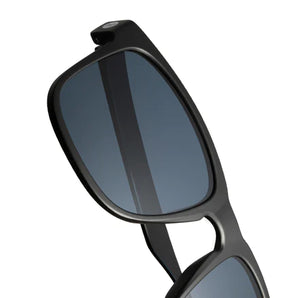 Kiva by Sunski in black oversized rectangular sunglasses with keyhole nose bridge, classic sport style for weekend wear