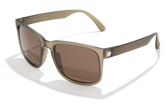 Kiva by Sunski in translucent brown oversized rectangular frame with keyhole nose bridge, durable unisex sunglasses for outdoor style