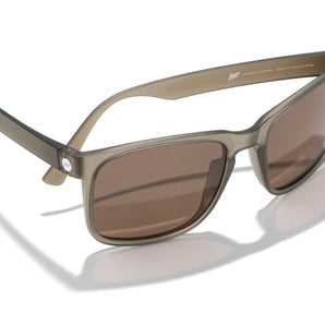 Kiva by Sunski in brown oversized rectangular frame with keyhole nose bridge, classic sport style sunglasses for weekend wear