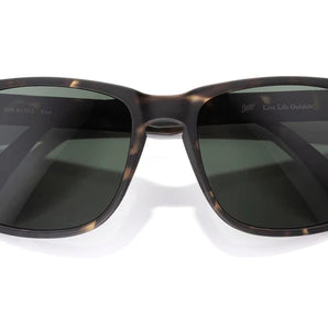 Kiva by Sunski in brown tortoise oversized rectangular sunglasses with keyhole nose bridge for laid-back sports and weekend wear