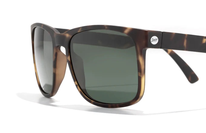 Kiva by Sunski in tortoiseshell with oversized rectangular frame and keyhole nose bridge, ideal for casual outdoor wear