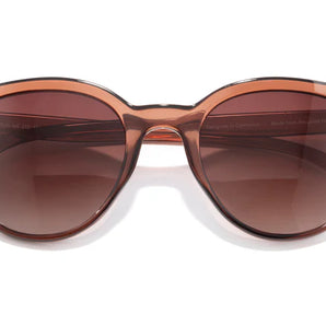 Makani by Sunski in translucent brown with polarized lenses and SuperLight recycled frames, cat eye shape for all-day comfort and style