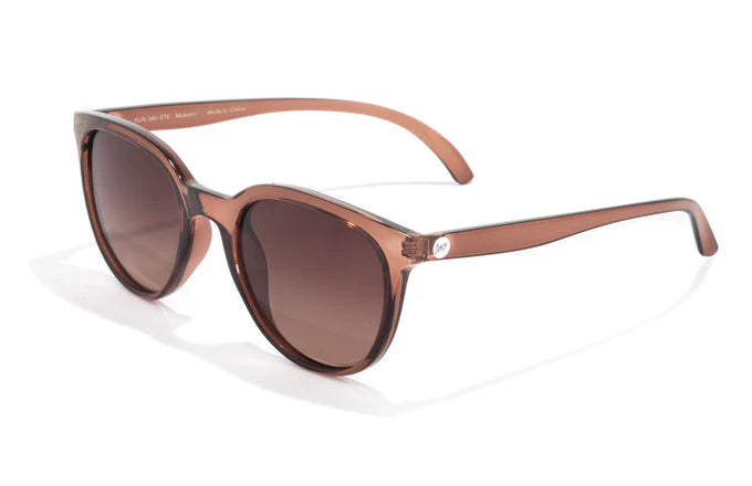 Makani by Sunski in brown with cat eye shape, polarized lenses, and lightweight recycled frames for all-day comfort and bold style