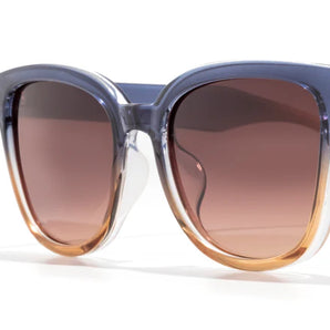Miho by Sunski sunglasses in blue and amber with nature-inspired lens pairing, timeless shape, ideal for beach and casual wear
