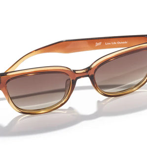 Miho by Sunski in amber and brown with nature-inspired lenses, lightweight glasses for men and women ideal for beach and brunch wear