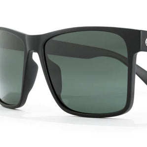 Puerto by Sunski in black with polarized lenses, square sport frame, lightweight recycled material, full coverage sun protection