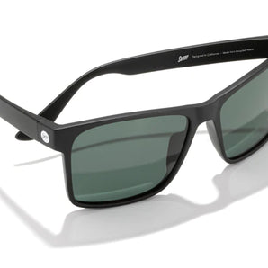 Puerto by Sunski in black with rectangular sport frame, polarized lenses, and lightweight recycled material for all-day outdoor comfort