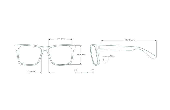 Puerto by Sunski in clear frame with polarized lenses, lightweight recycled sport glasses with full coverage sun protection for outdoor use
