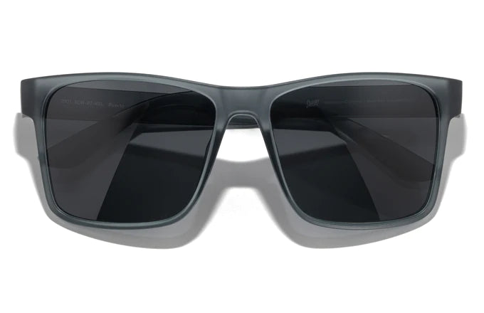 Puerto by Sunski in black and grey square sport frame with polarized lenses and SuperLight recycled frames for all-day outdoor comfort