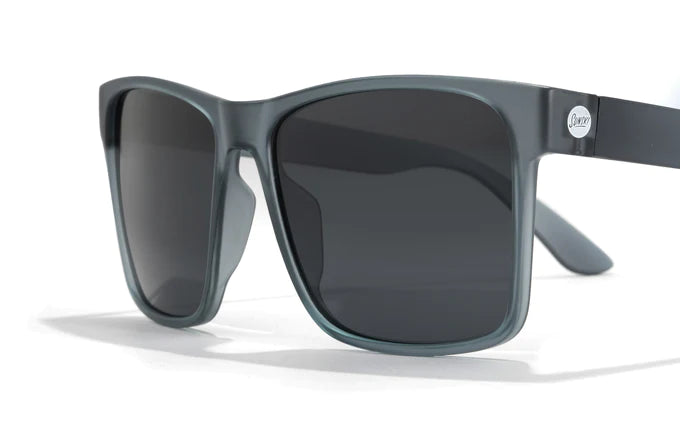Puerto by Sunski in matte black with polarized lenses, SuperLight recycled square sport frame providing full sun protection for all-day outdoor comfort