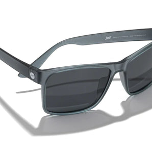 Puerto by Sunski in matte black with polarized lenses, superlight recycled frames, square sport shape, full coverage sun protection