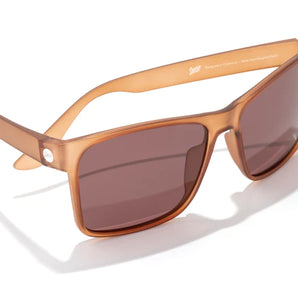 Puerto by Sunski in translucent brown square sport frame with polarized lenses, superlight recycled frames, full coverage sun protection