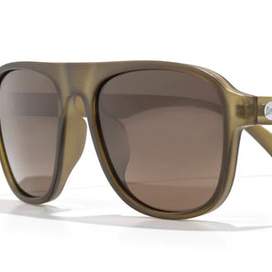 Shoreline by Sunski in olive green square aviator sunglasses with large retro frame for men and women ready for outdoor adventure