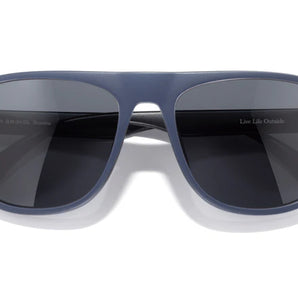 Shoreline by Sunski in navy blue square aviator frame with large coverage, retro style for men and women ready for adventure