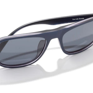 Shoreline by Sunski in dark grey, large square aviator sunglasses with retro style for men and women, ideal for outdoor adventure